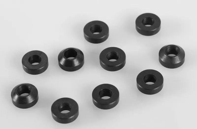 Heavy Duty Steel Black 3Mm Con Washers (10) 1