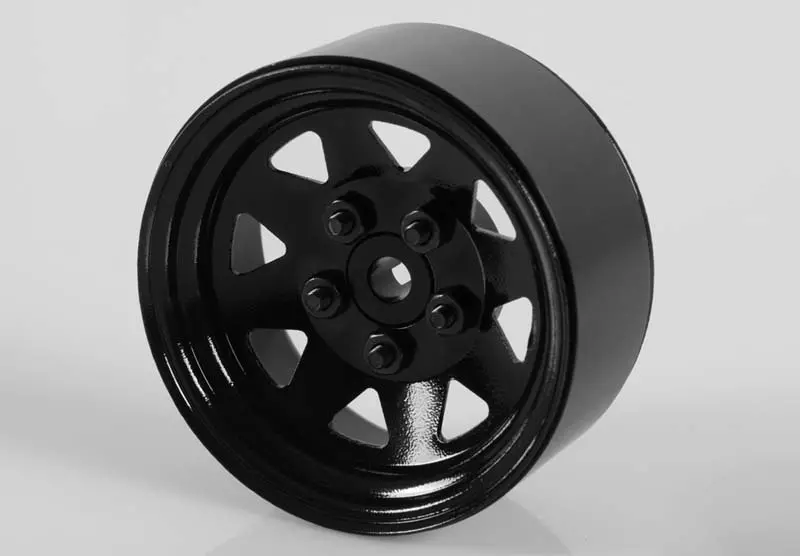 5 Lug Wagon 1.9" Steel Stamped Beadlock Wheels (Black) 1