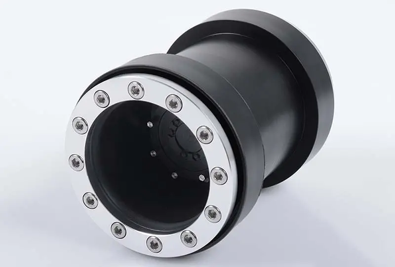 Universal Monster Truck Beadlock Wheels V2 For Tamiya Clod Buster (Black Delrin) 1