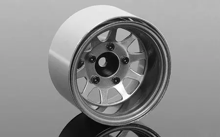 Deep Dish Wagon 1.55" Stamped Steel Beadlock Wheels (Clear) 1