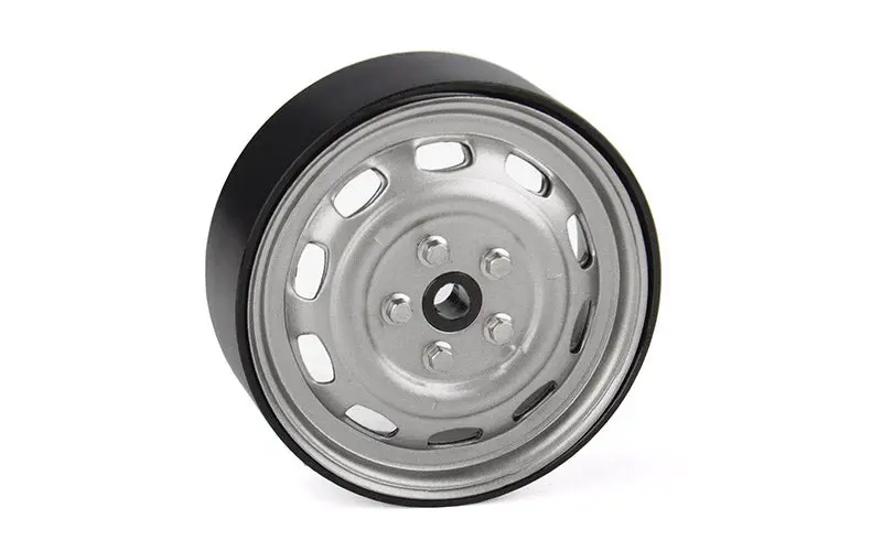 Stamped Steel 1.7" 10-Oval Hole Wheels (Plain) 1