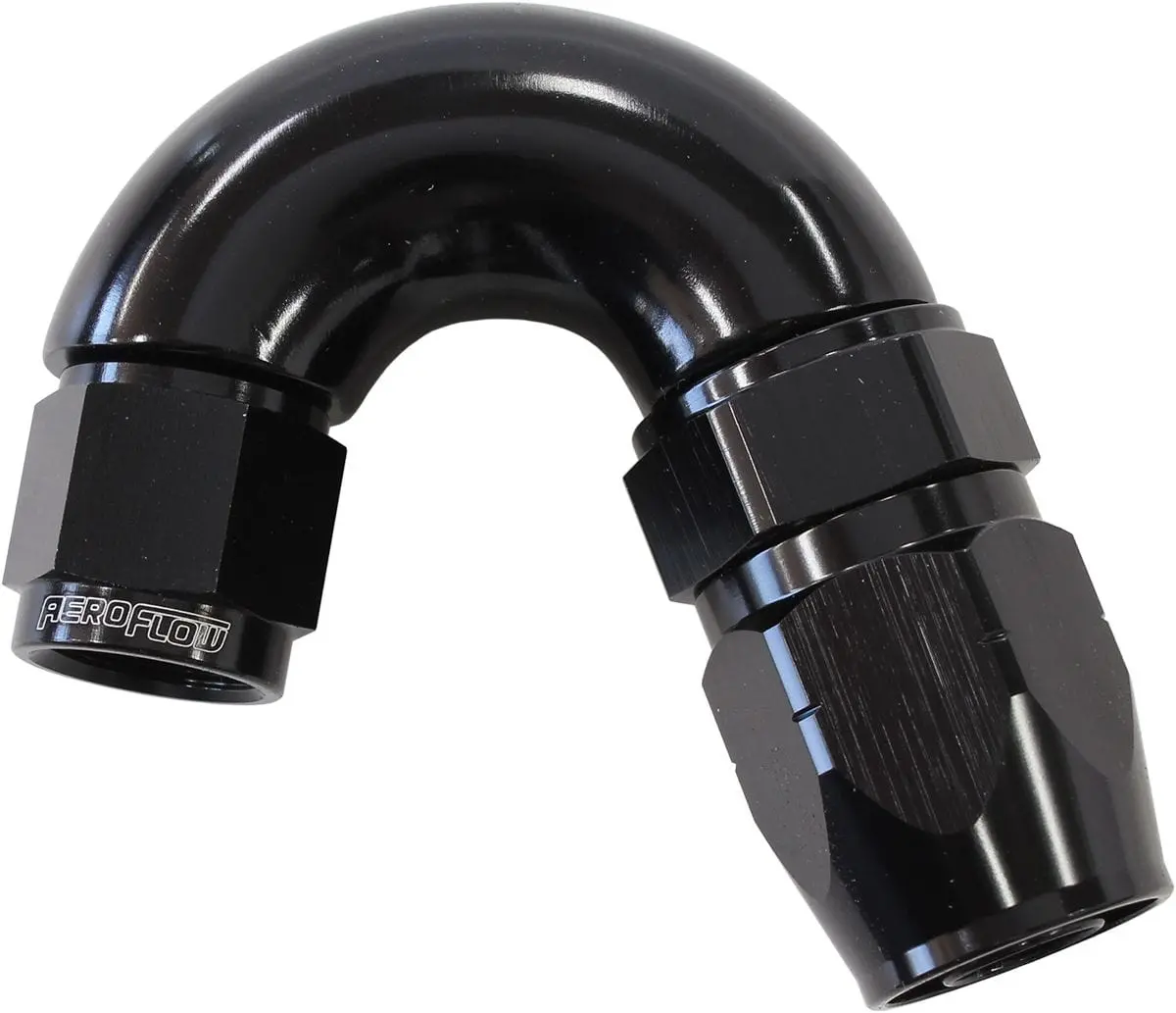 550 Series Stepped Swivel Hose End: -6An To -8 Hose, 150° Cutter Style 1