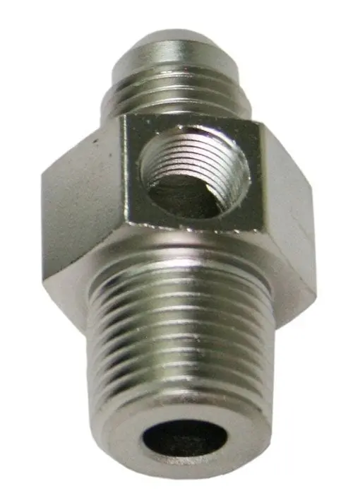 Af139-08-06S 3/8" Npt To -8An Adapter With 1/8" Port 1