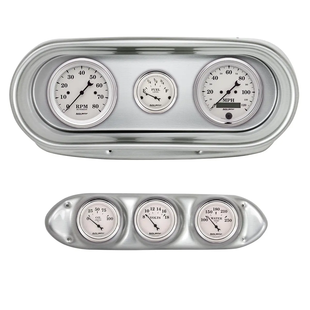Autometer 2127-08 Old Tyme White Series Analog Instrument Cluster 1