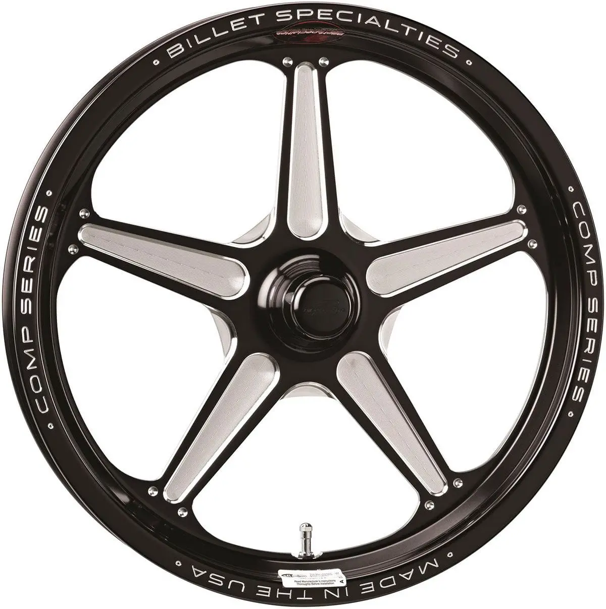 Comp 5-Lug Bolt-On Wheel – 17X4.5", Gloss Black, Bscsfb37456127 1
