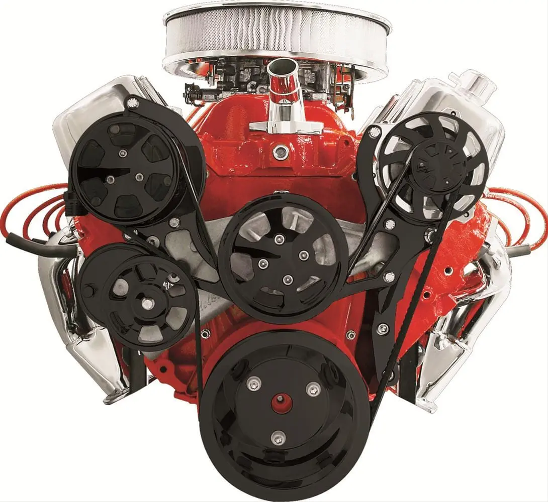 Billet Specialties Tru Trac Serpentine Drive System With A/C Compatibility (Blk14120) 1