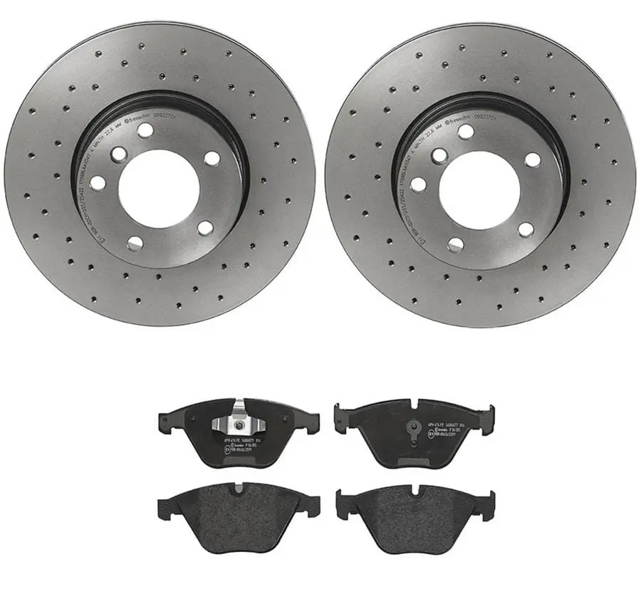 Brembo Ktx4021 Brake Pad And Rotor Kit – Front Or Rear Application 1