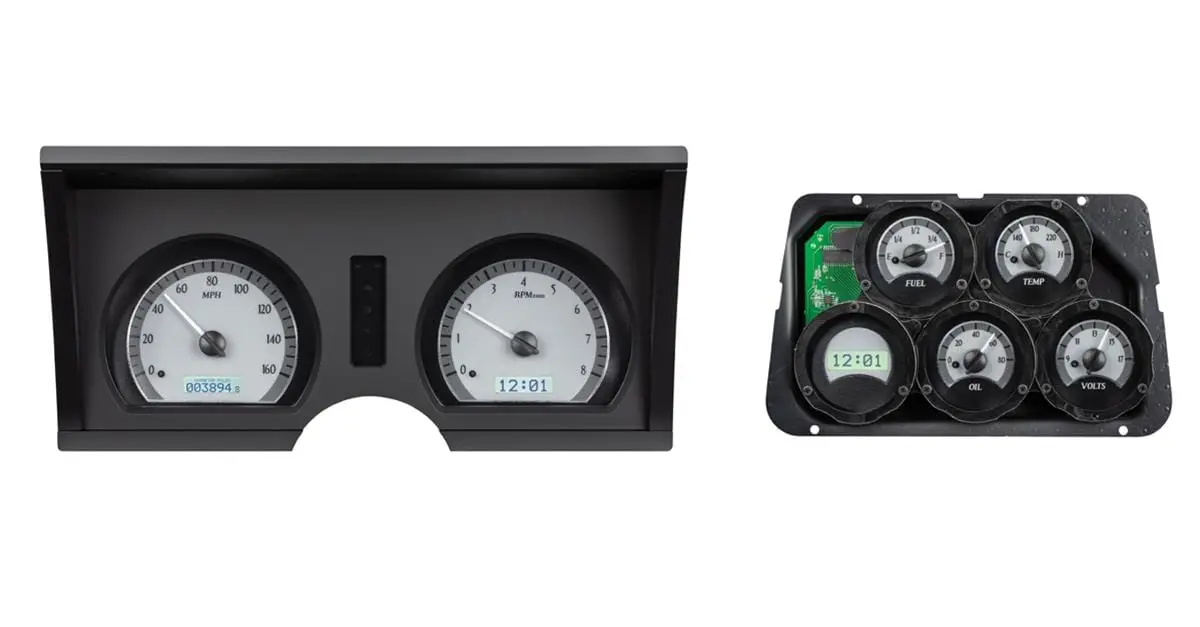 Dakota Digital Vhx-78C-Vet-S-W Direct-Fit Analog Gauge System – Classic Look With Modern Electronics 1